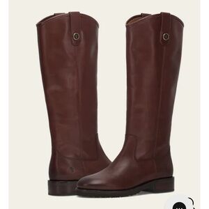 Melissa Dark Brown Over the Knee Boots MELISSA LUG BUTTON TALL WIDE CALF FRYE